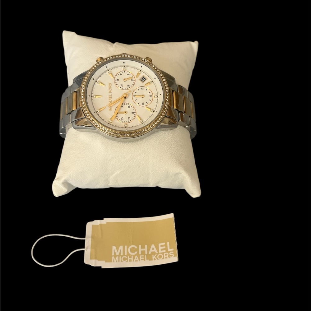 Michael Kors Gold and Silver Chronograph Watch